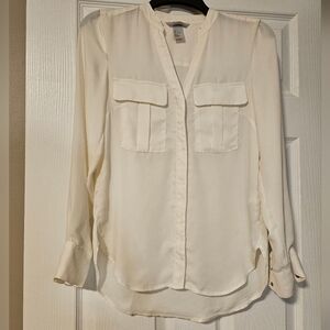 Cream/beige Button Down Blouse